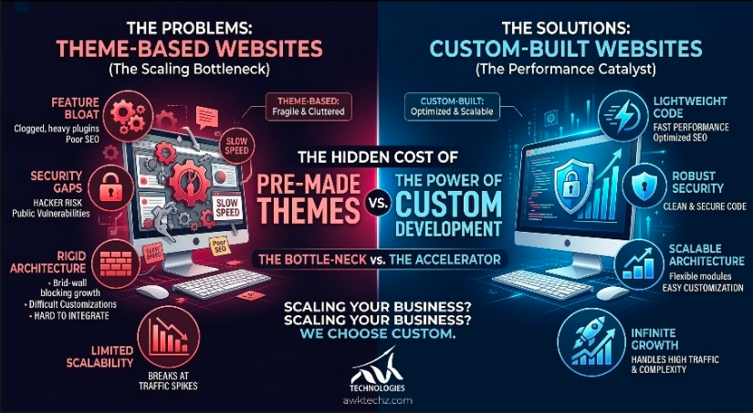 Beyond the Template: Why Theme-Based Websites Fail at Scale (And How to Fix It)
